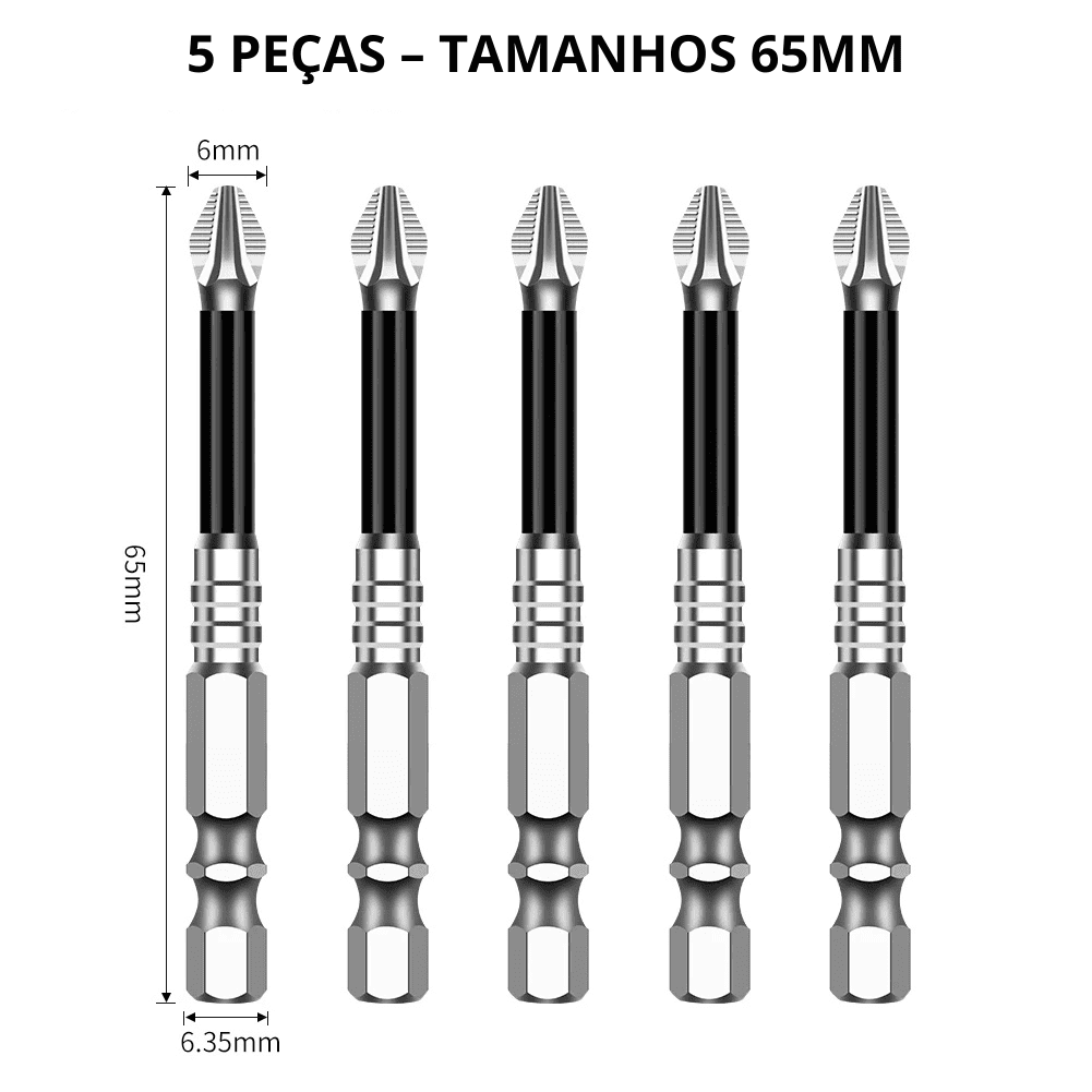 Ponteira Magnética Phillips em Aço Tungstênio