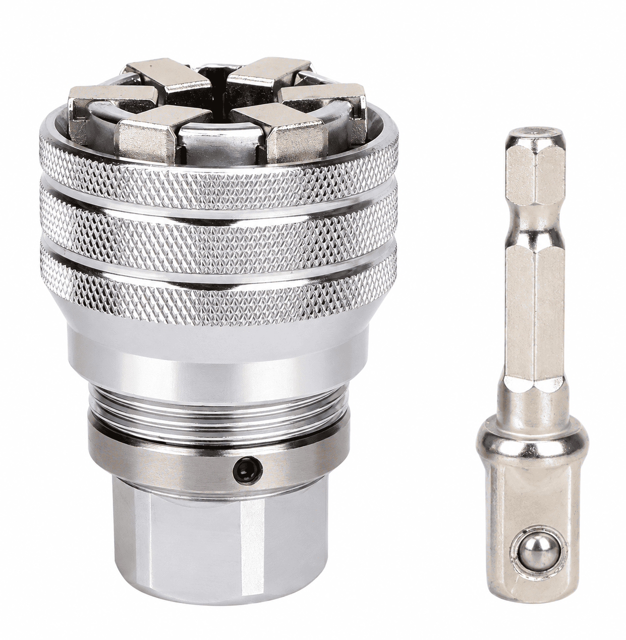 Chave Multifuncional Ajustável – 10 a 19mm com Adaptador Universal