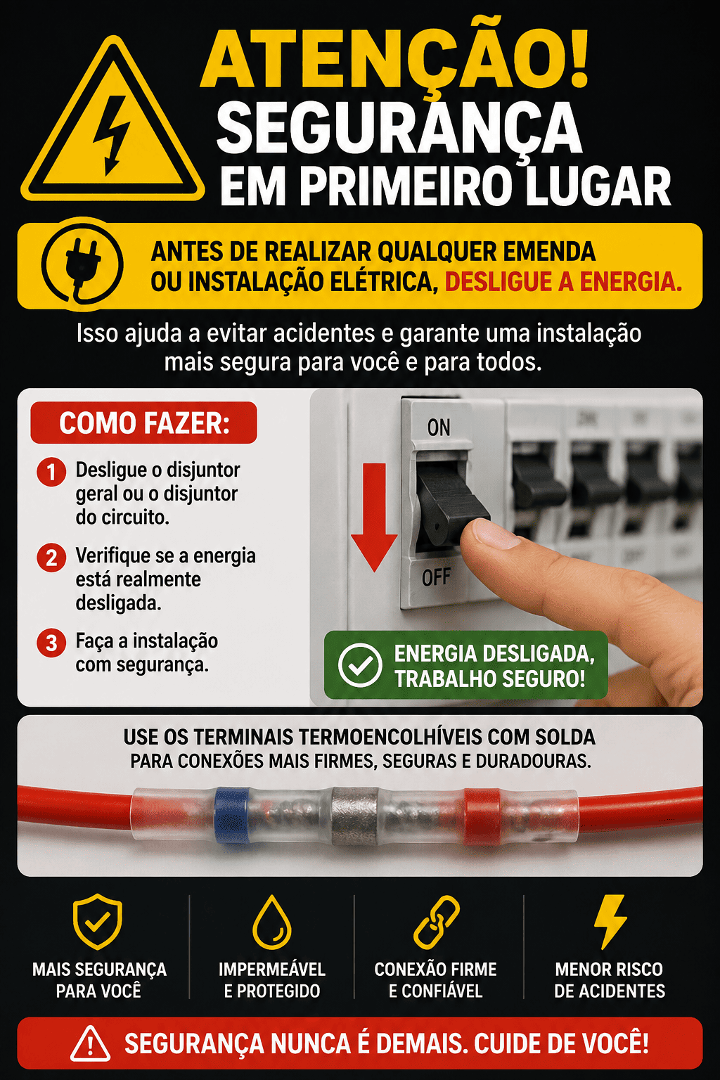 Conector Termorretrátil para Emenda de Fios
