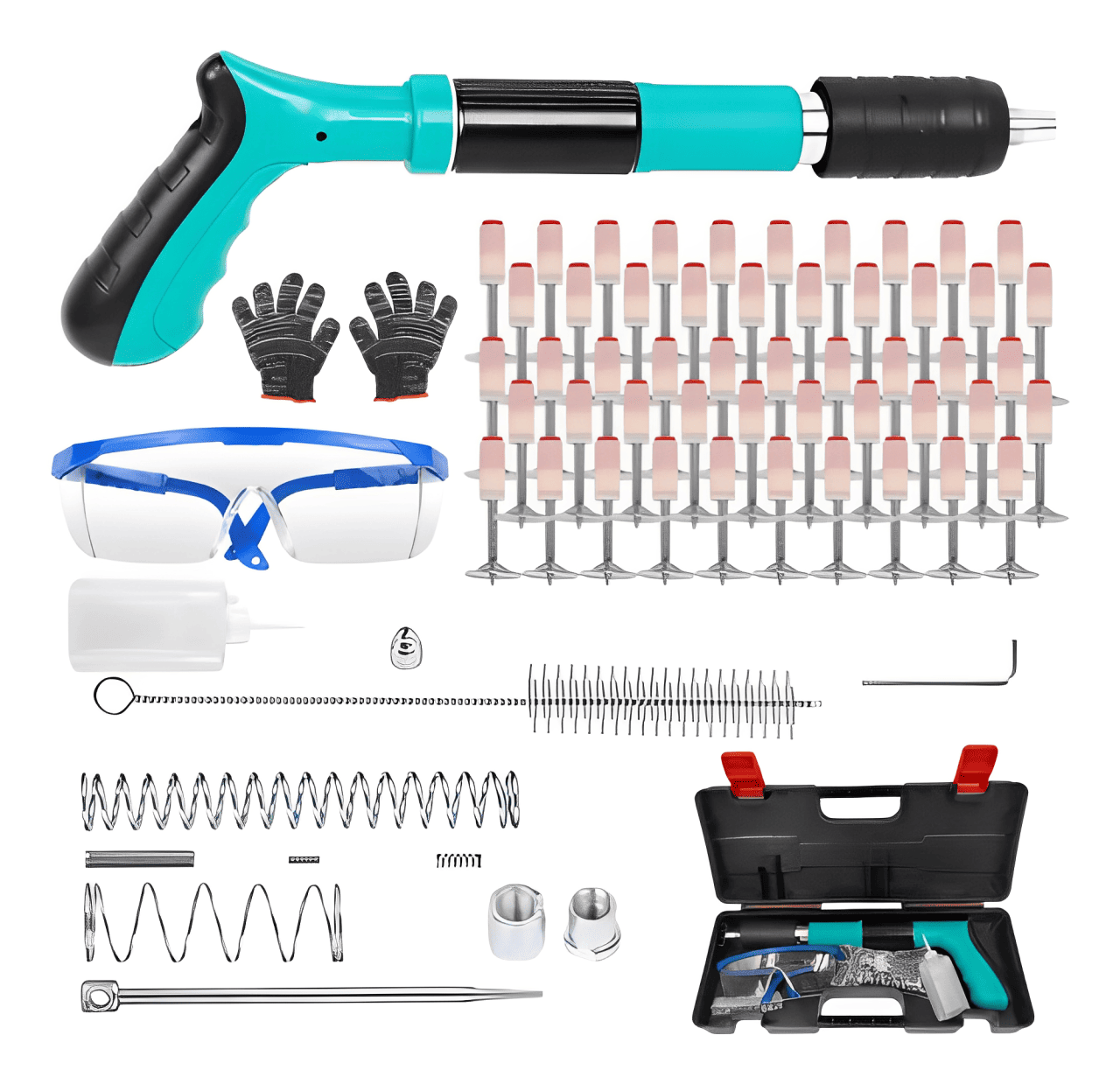 Fixador Manual de Pregos - Kit com 50 Pregos e Acessórios