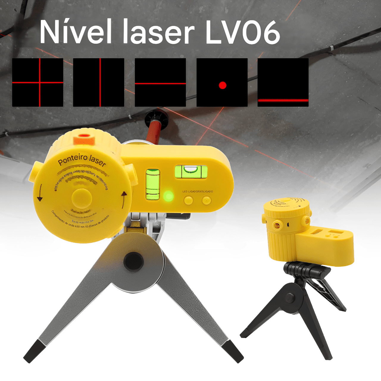 Nível a Laser com Tripé – Medição e Nivelamento