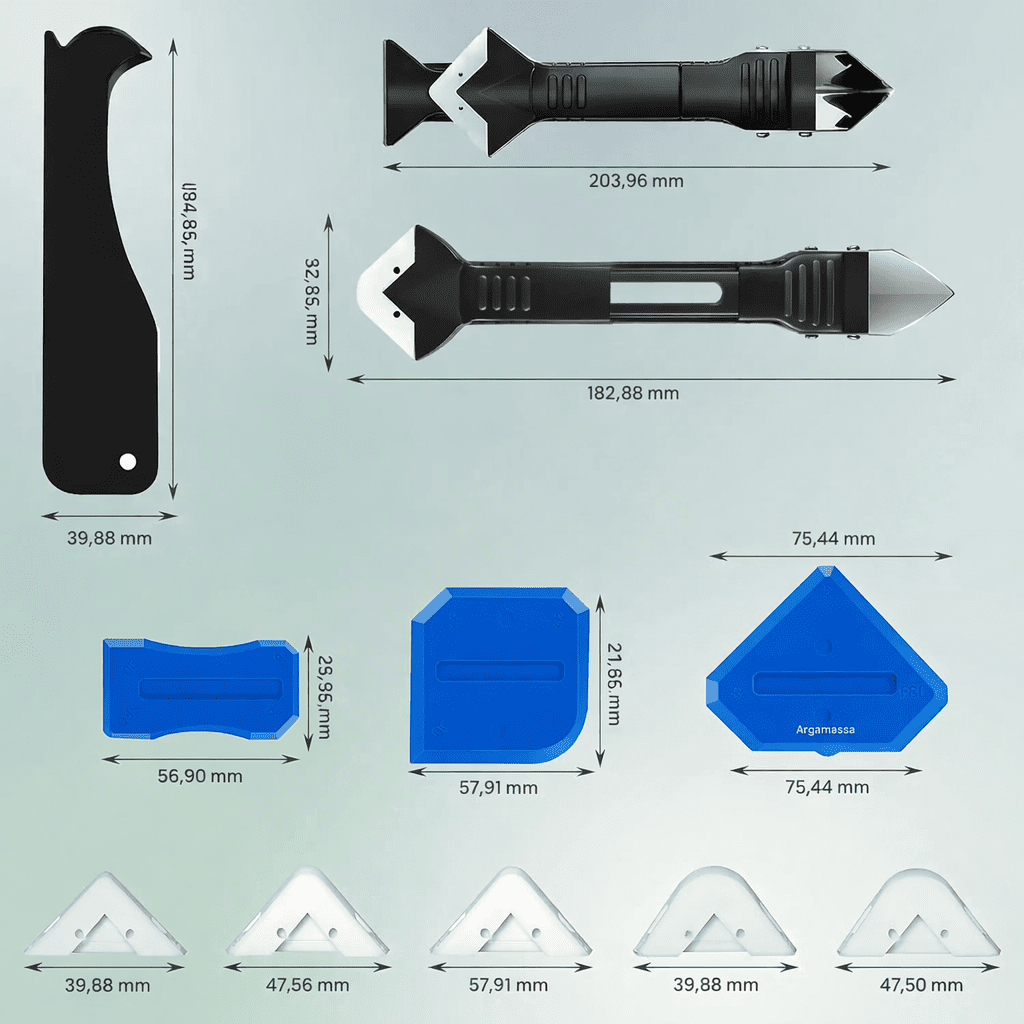 Kit 3 em 1 para Remoção e Acabamento de Silicone