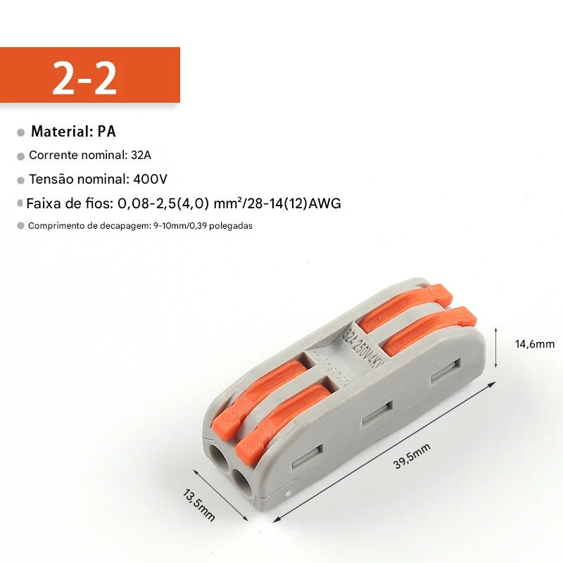 Conector para Fios com Sistema Push