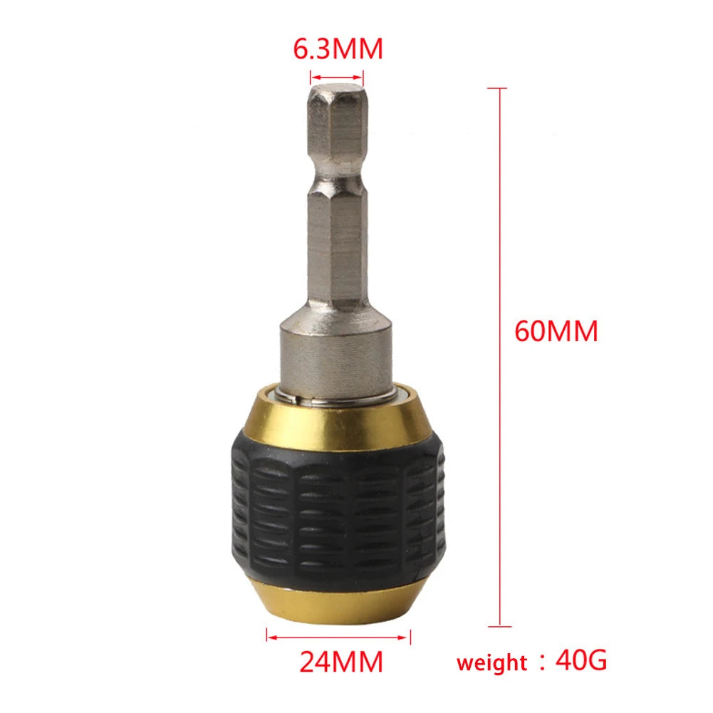 Adaptador de Liberação Rápida + Kit com 5 Ponteiras Magnéticas