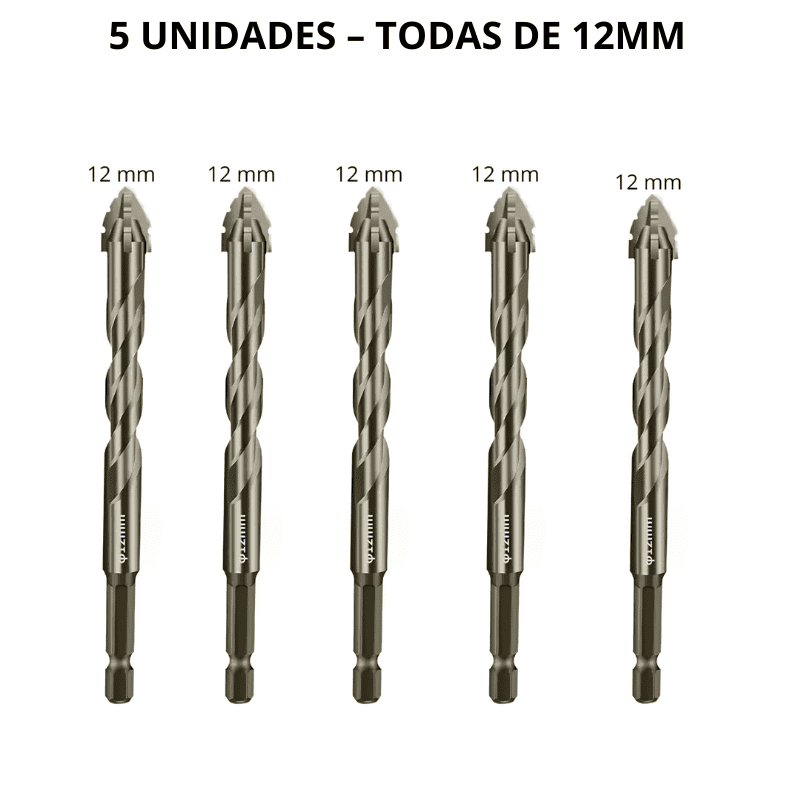 Conjunto com 5 Brocas Excêntricas Serrilhadas