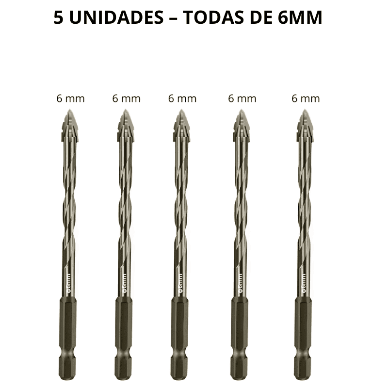 Conjunto com 5 Brocas Excêntricas Serrilhadas