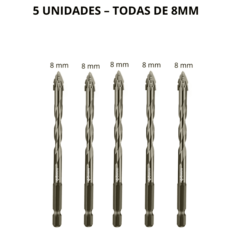 Conjunto com 5 Brocas Excêntricas Serrilhadas