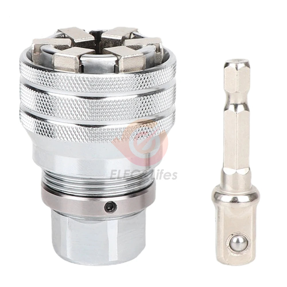 Chave Multifuncional Ajustável – 10 a 19mm com Adaptador Universal