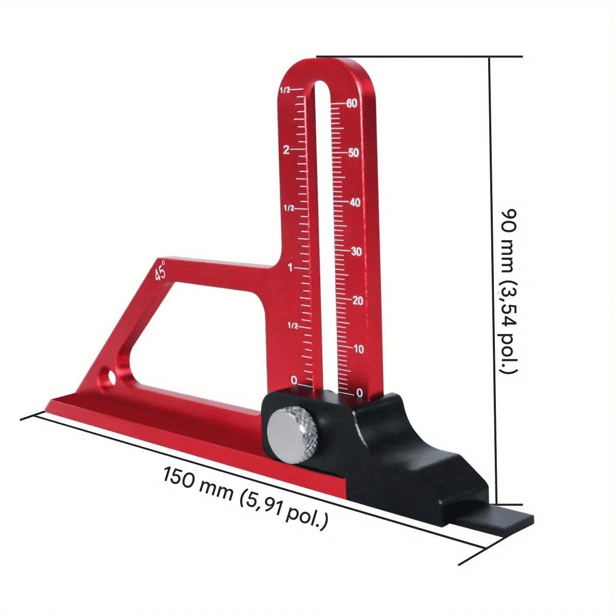Medidor Ajustável de Profundidade 0-60mm para Serra e Tupia