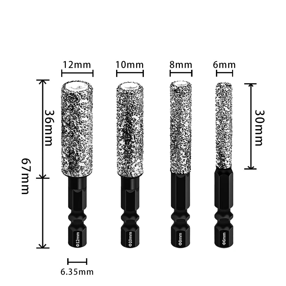 Brocas Diamantadas Multiuso — Kit 5 Unidades