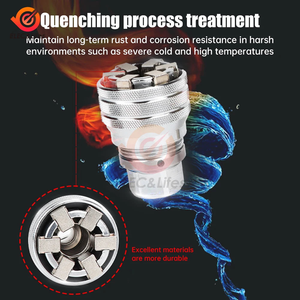 Chave Multifuncional Ajustável – 10 a 19mm com Adaptador Universal