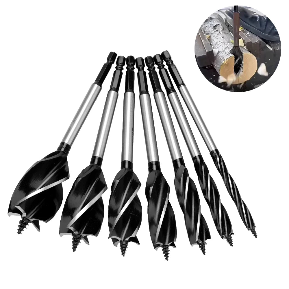 Brocas Helicoidais para Madeira kit com 6 unidades