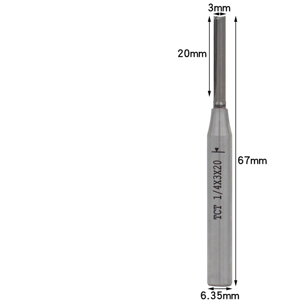 Fresa de Corte Reto 3mm para Madeira e MDF