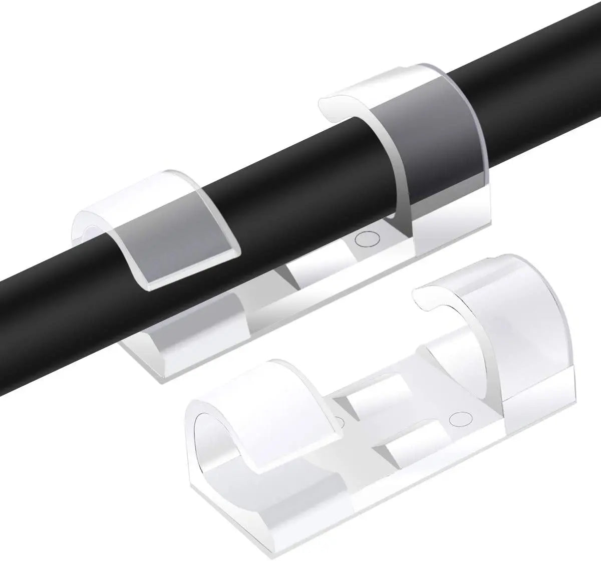 Suporte Organizador de Cabos e Fios, Fixação Prática (Parede e Mesa) – 60 Unidades