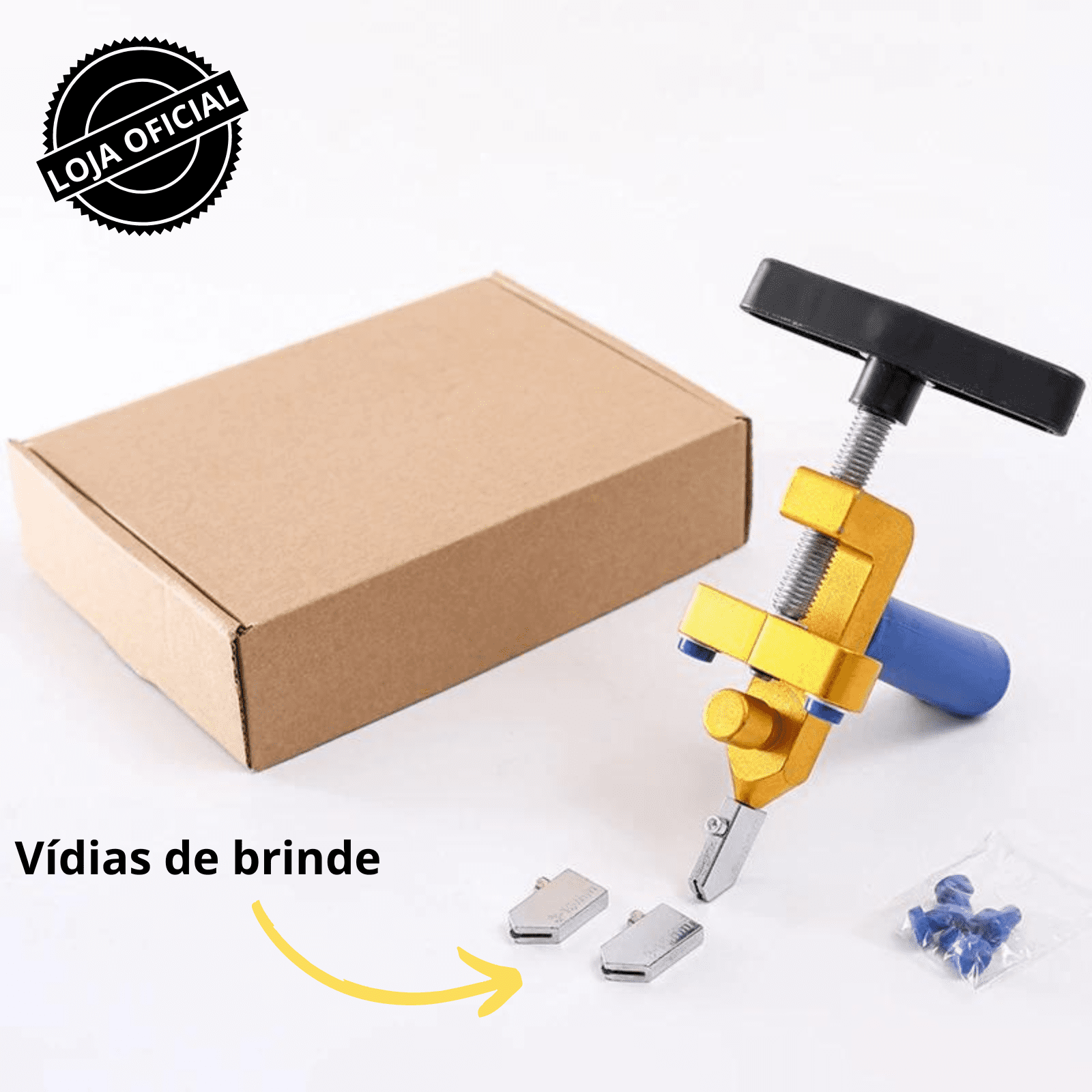 Riscador e Cortador Manual para Vidro, Cerâmica e Porcelanato + 3 Vídias de Brinde