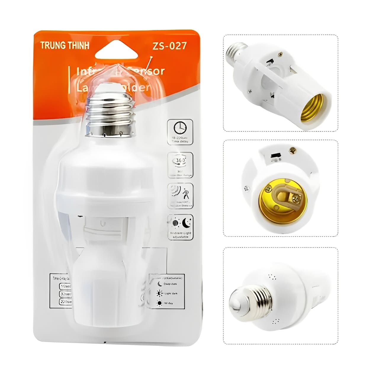 Soquete Sensor de Movimento E27 – Ajuste de Tempo 85-265V