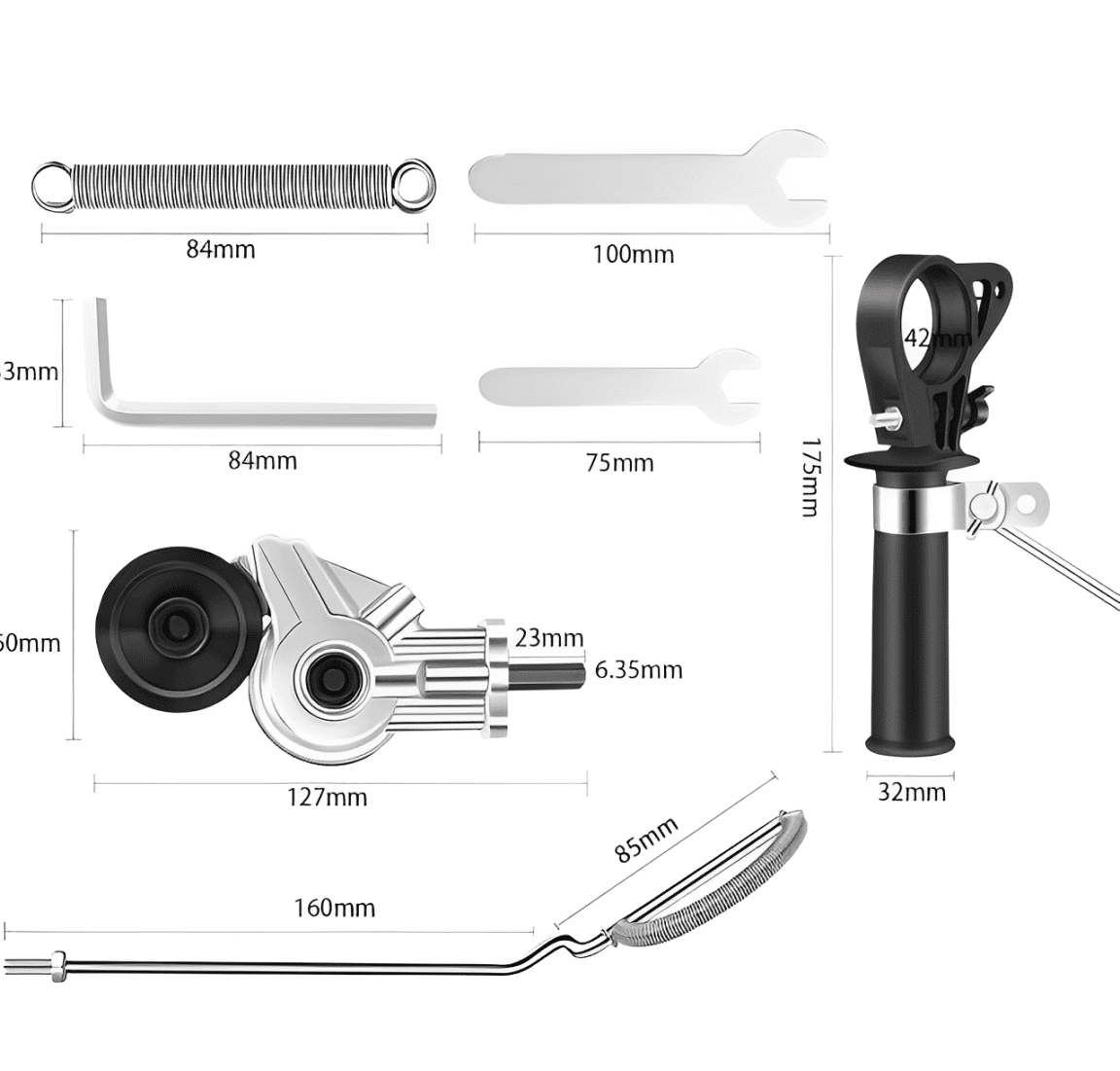 Cortador de Chapa de Metal Adaptável para Furadeira e Parafusadeira - Parafuso solto