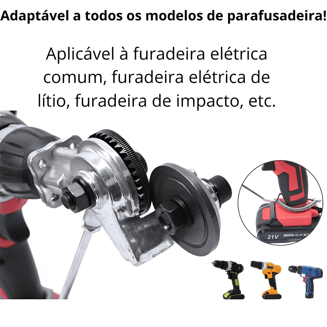 Cortador de Chapa de Metal Adaptável para Furadeira e Parafusadeira - Parafuso solto
