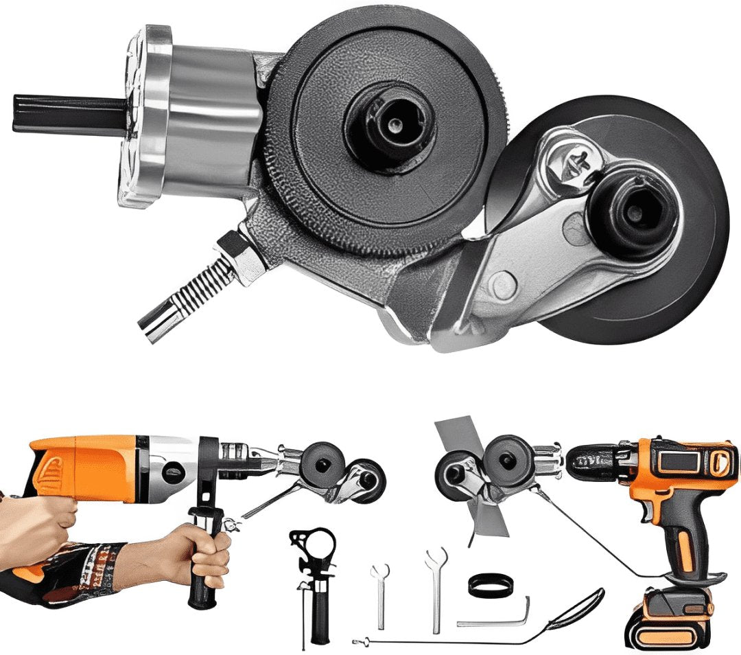 Cortador de Chapa de Metal Adaptável para Furadeira e Parafusadeira - Parafuso solto