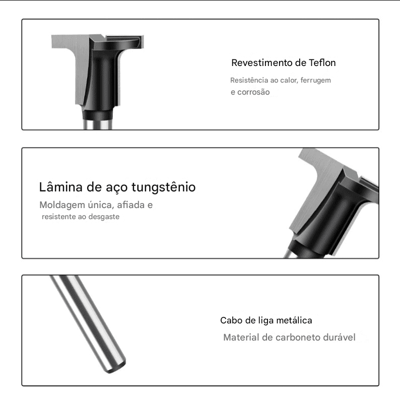 Fresa Corte Curvo para Madeira, MDF e Compensado