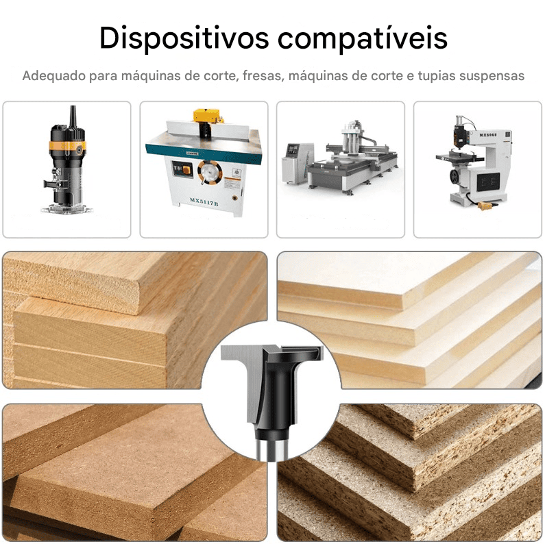 Fresa Corte Curvo para Madeira, MDF e Compensado