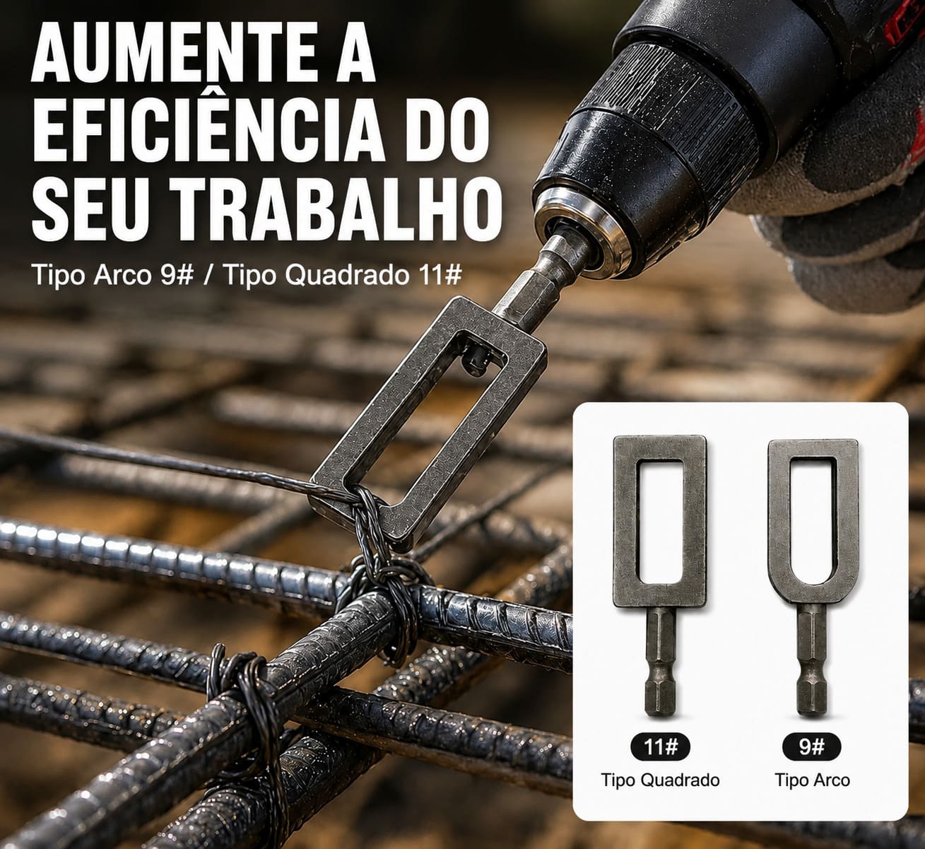 Enrolador de Arame Rápido com Encaixe 1/4