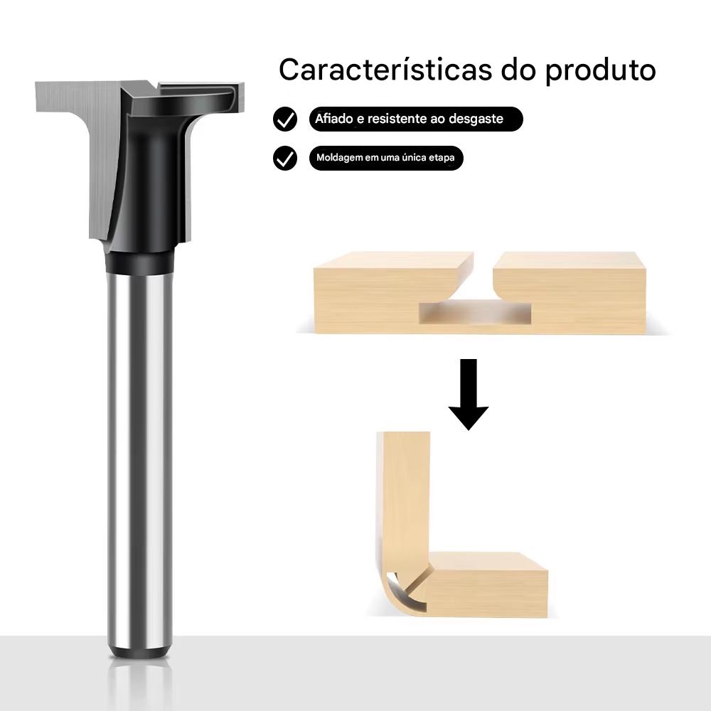 Fresa Corte Curvo para Madeira, MDF e Compensado