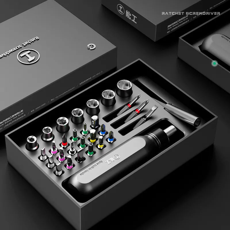 Kit Multi Ferramentas com Catraca - 30 Chaves em 1 - Parafuso solto