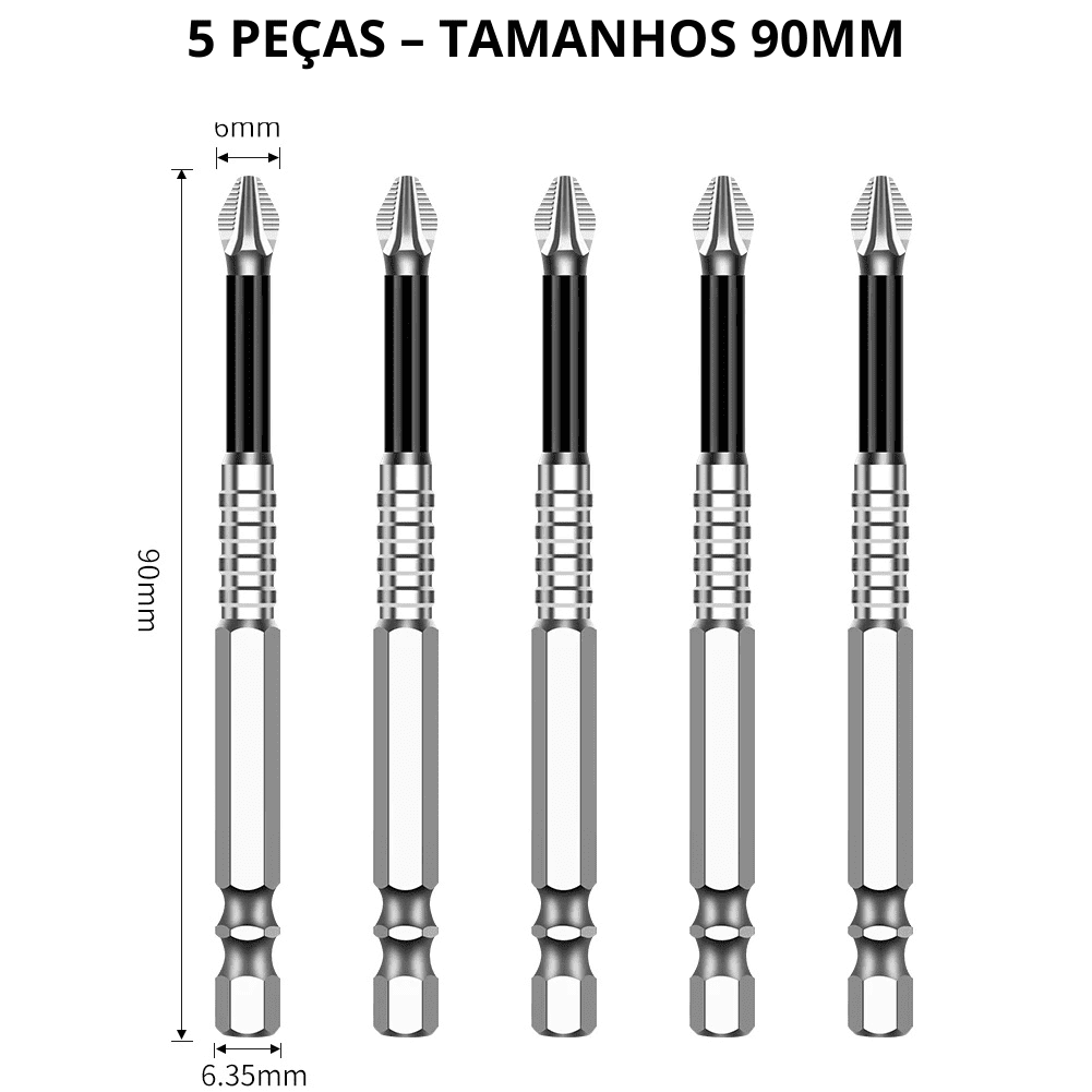 Ponteira Magnética Phillips em Aço Tungstênio