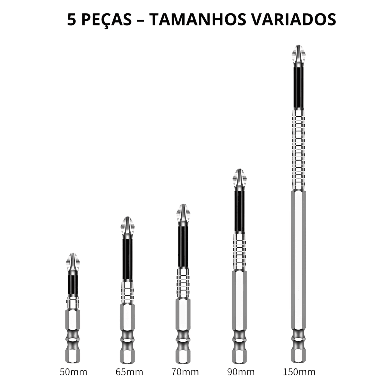 Ponteira Magnética Phillips em Aço Tungstênio