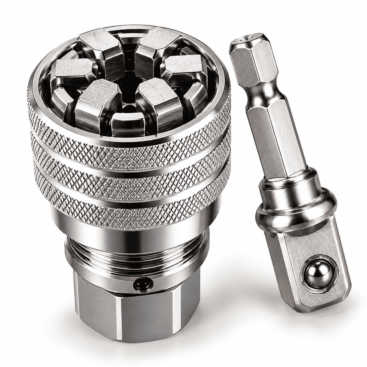 Chave Universal 10–19mm + Adaptador