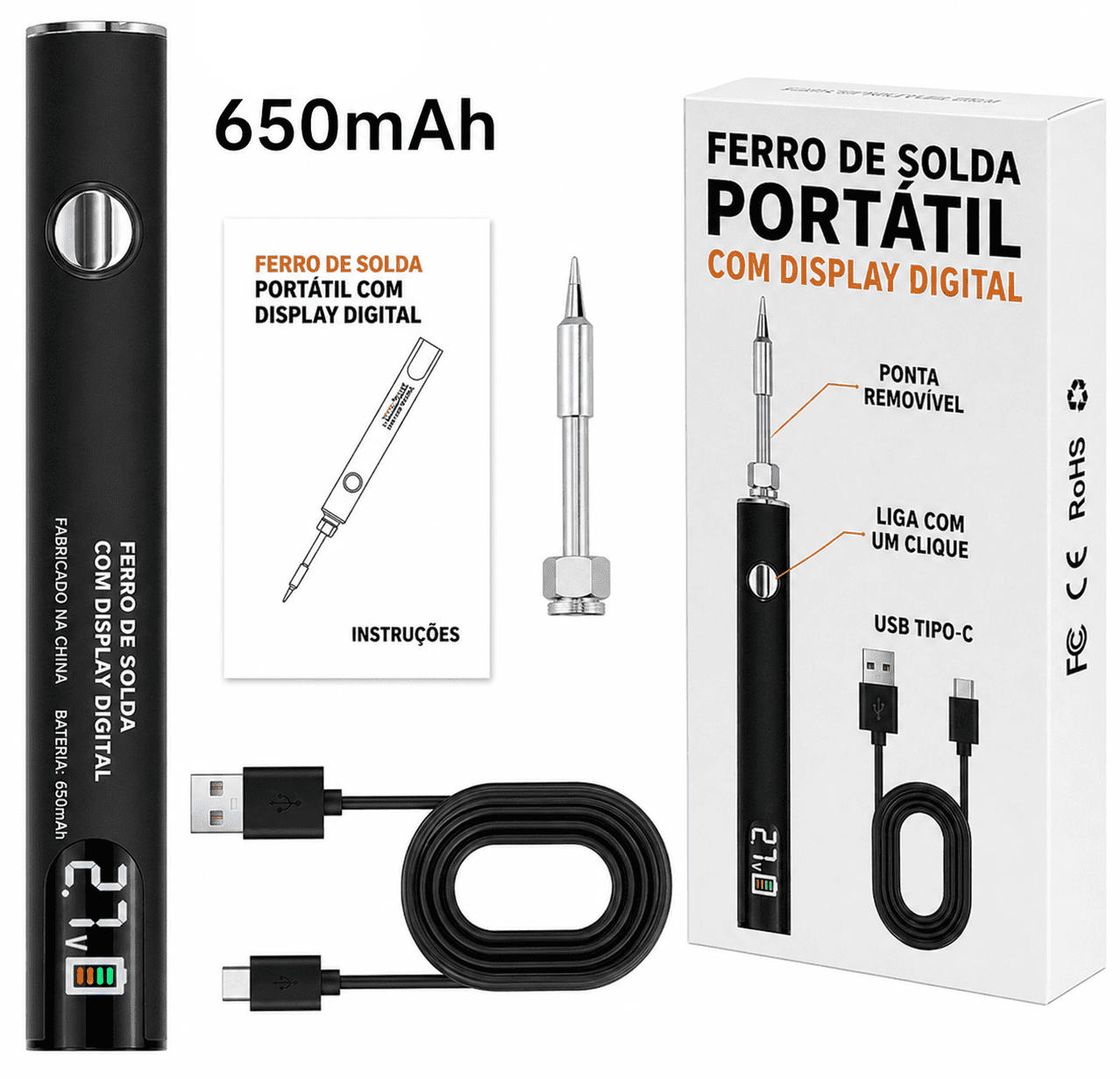Caneta de Solda USB para Pequenos Consertos