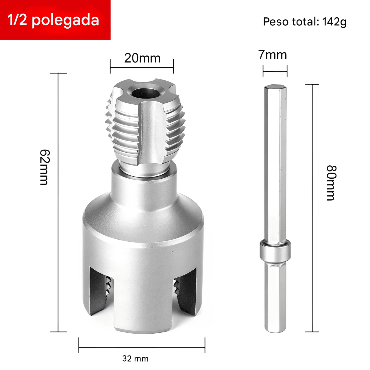 Rosqueador de Tubos 1/2'' e 3/4'' – PPR, PVC e Aço com Rosca Interna e Externa