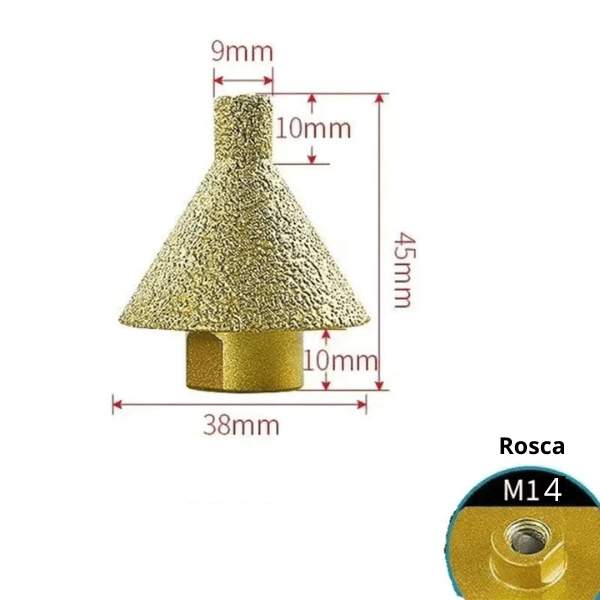 Broca Diamantada para Cerâmica, Porcelanato e Mármore - 1 Unidade