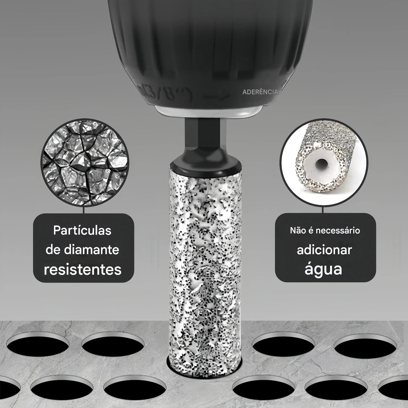 Brocas Diamantadas Multiuso — Kit 5 Unidades