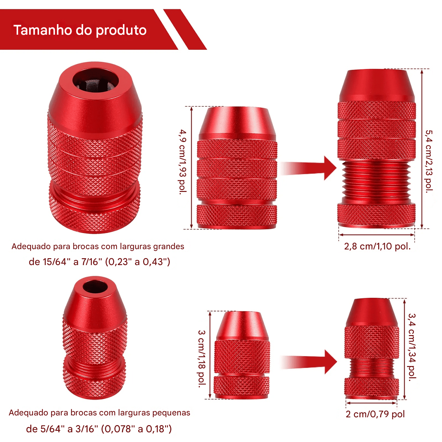 Limitador de Profundidade para Broca – 2 Peças