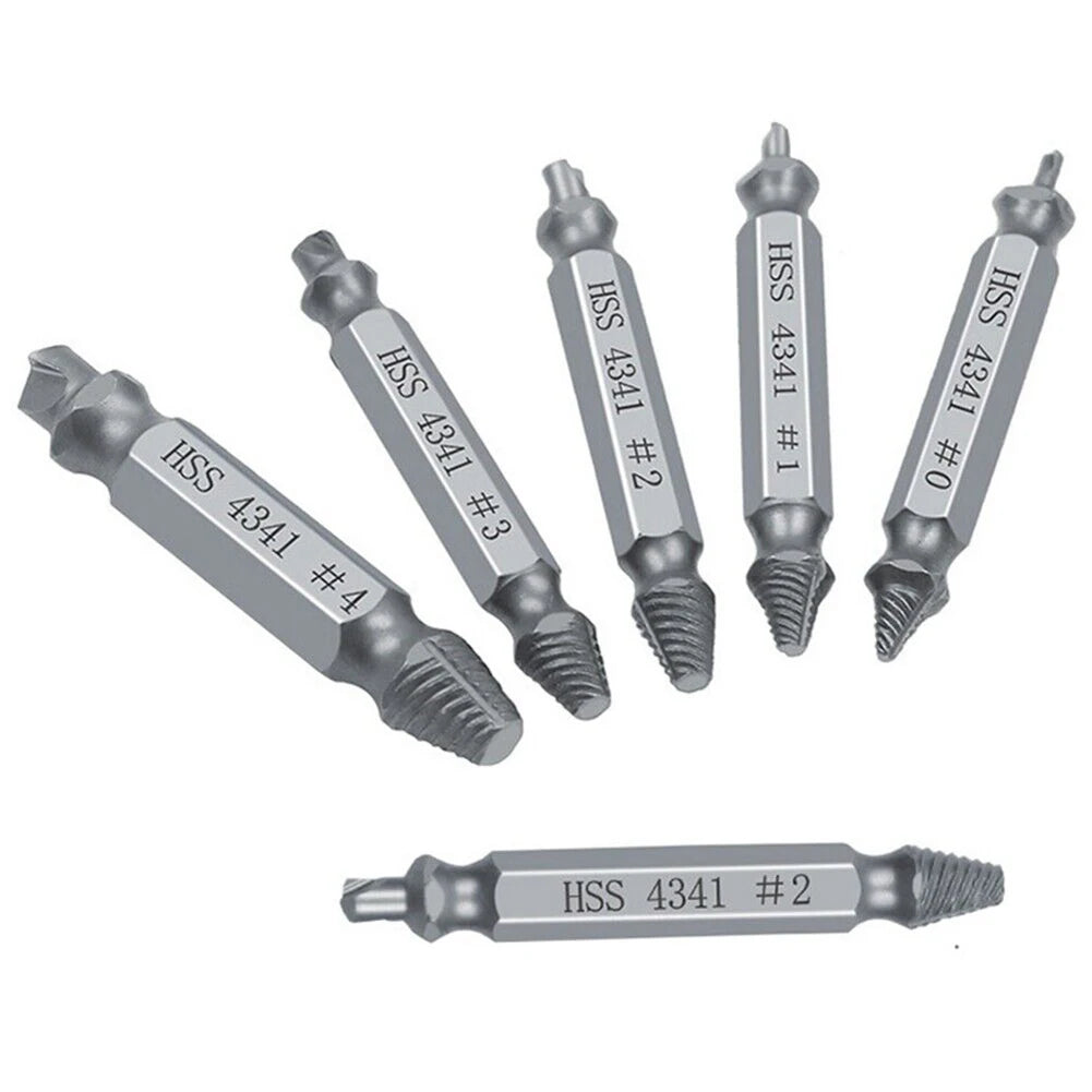 Kit Extrator de Parafusos Quebrados e Espanados – 6 Peças