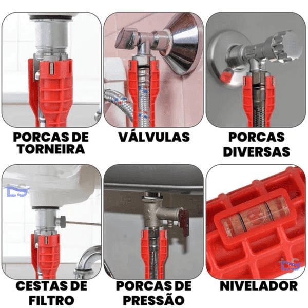 Chave Multifuncional 8 em 1 - ADQUIRA 1 E OBTENHA 7 CHAVES EXTRA - Parafuso solto