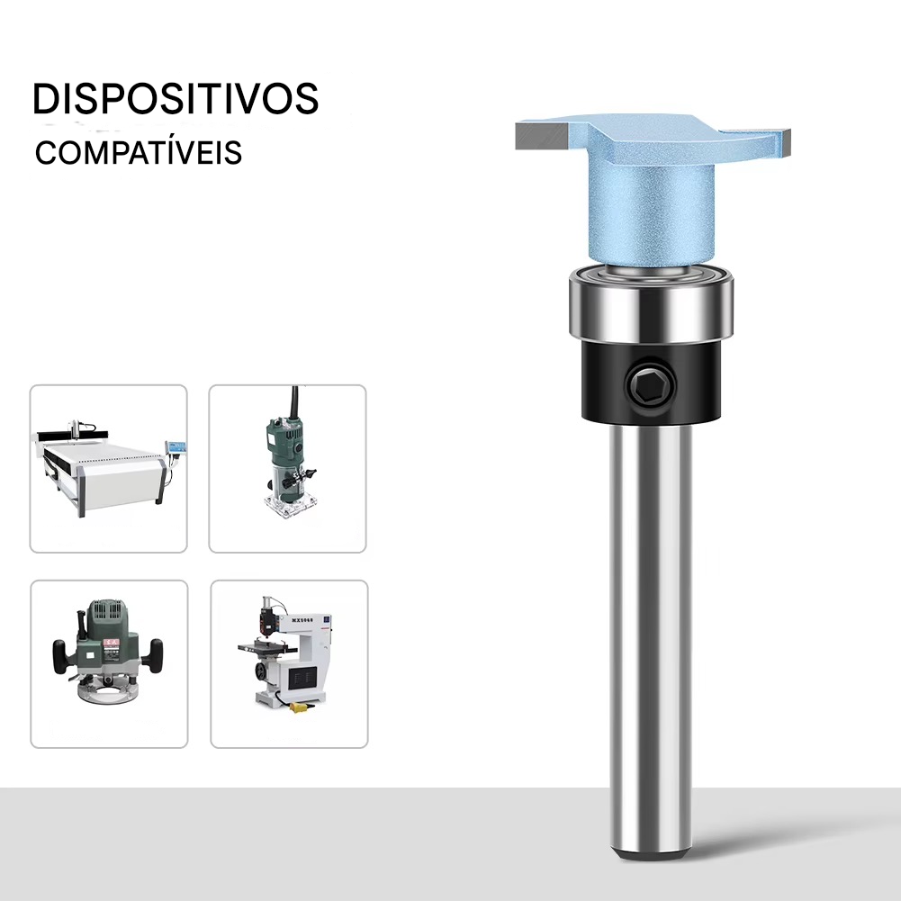 Fresa T-Slot 6,35mm (1/4”) para Tupia – Corte Profissional em Madeira e MDF